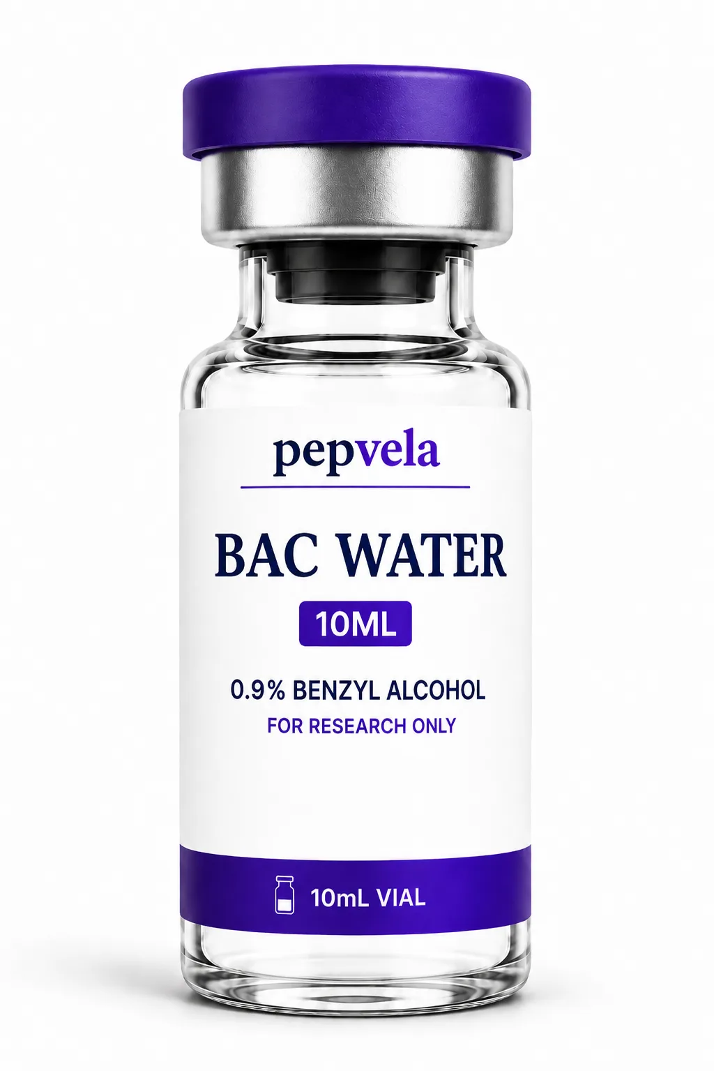 Pepvela BAC Water 10mL research vial
