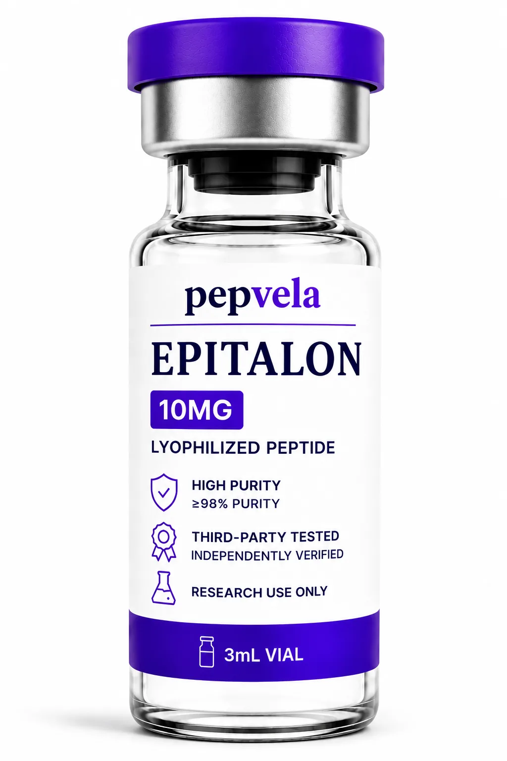 Pepvela Epitalon 10mg research vial