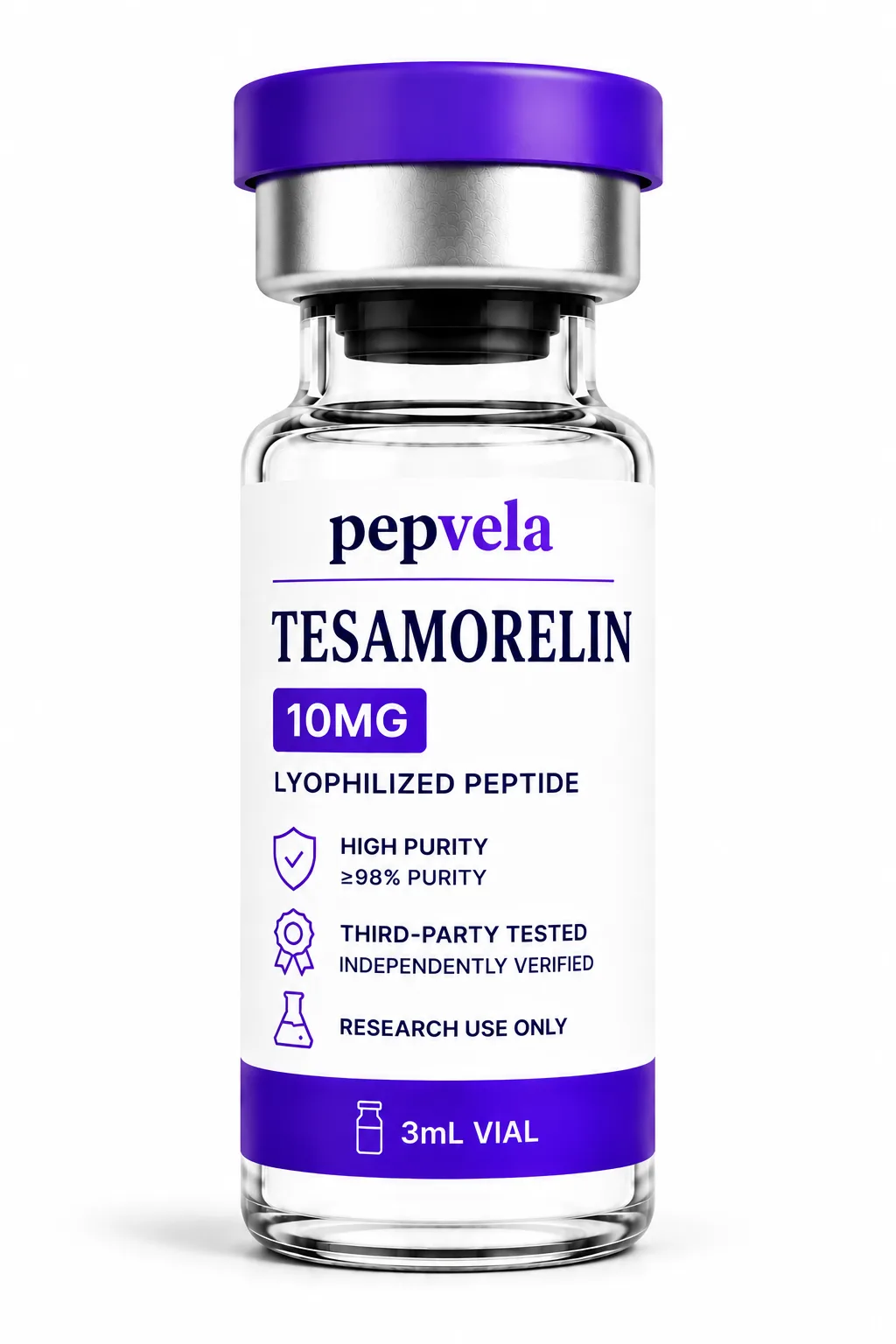 Pepvela Tesamorelin 10mg research vial