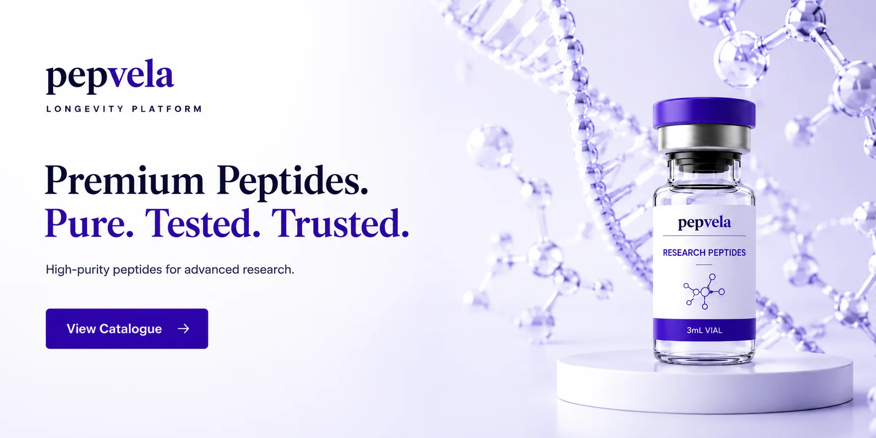 Pepvela research peptides - premium, pure, tested, trusted.